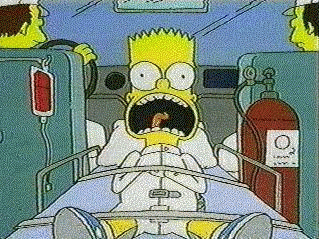 bart being hauled away